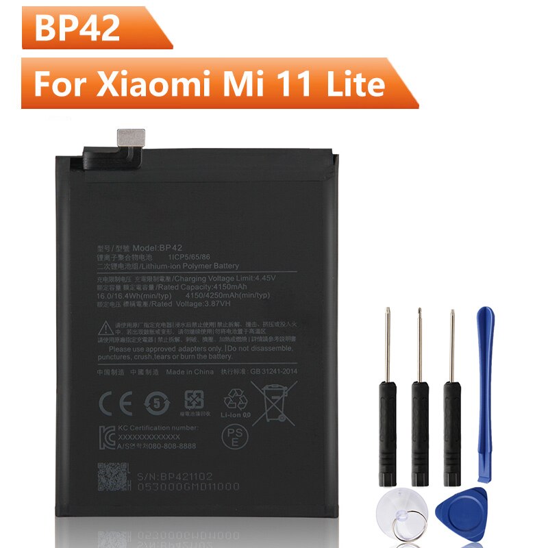 Xiao Mi Originele Vervangende Telefoon Batterij BP42 Voor Xiaomi Mi 11 Lite Oplaadbare Batterij 4250Mah