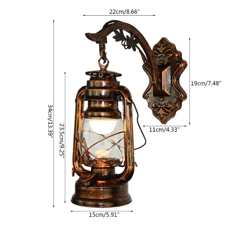 Jahrgang LED Zauberstab Lampe Scheune Laterne retro Kerosin Zauberstab Licht Europäischen Antiken Stil: 584