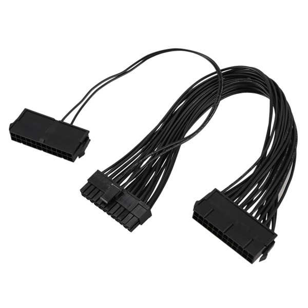 Atx Mijnbouw 30Cm 24 Pin Dual Psu Voeding Verlengkabel Voor Computer Adapter Kabel Connector Voor Mijnbouw 24Pin 20 + 4pin: Default Title