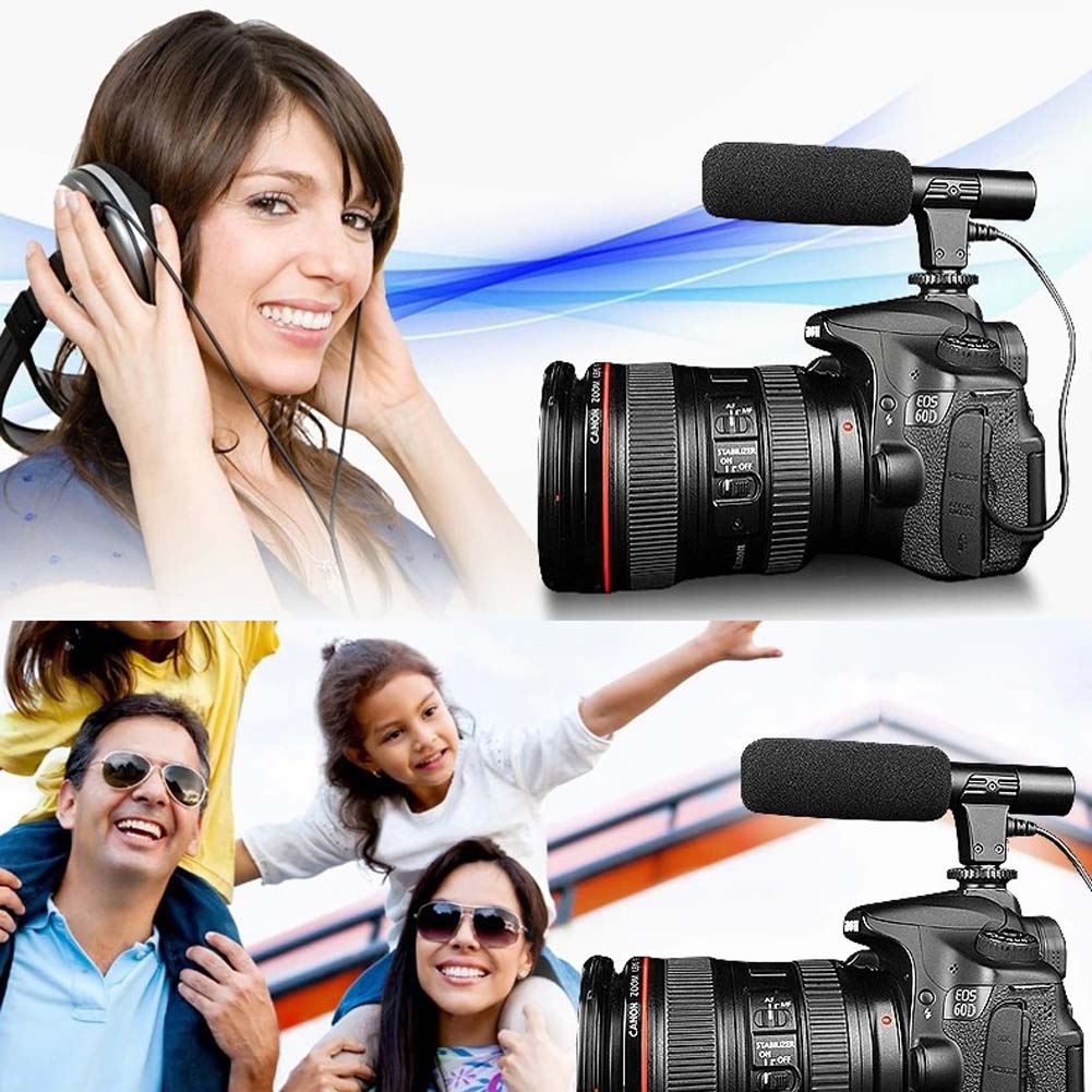 Microphone stéréo externe universel, 3.5mm, pour Canon, Nikon, appareil photo DSLR, caméscope DV, appareil photo SLR MIC-01