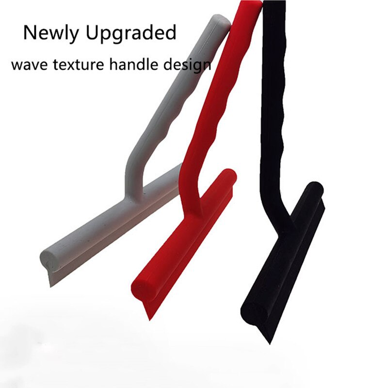 Escurridor de vidrio para ducha, limpiador con soporte de silicona, Herramientas de limpieza de espejos de baño, limpieza del hogar