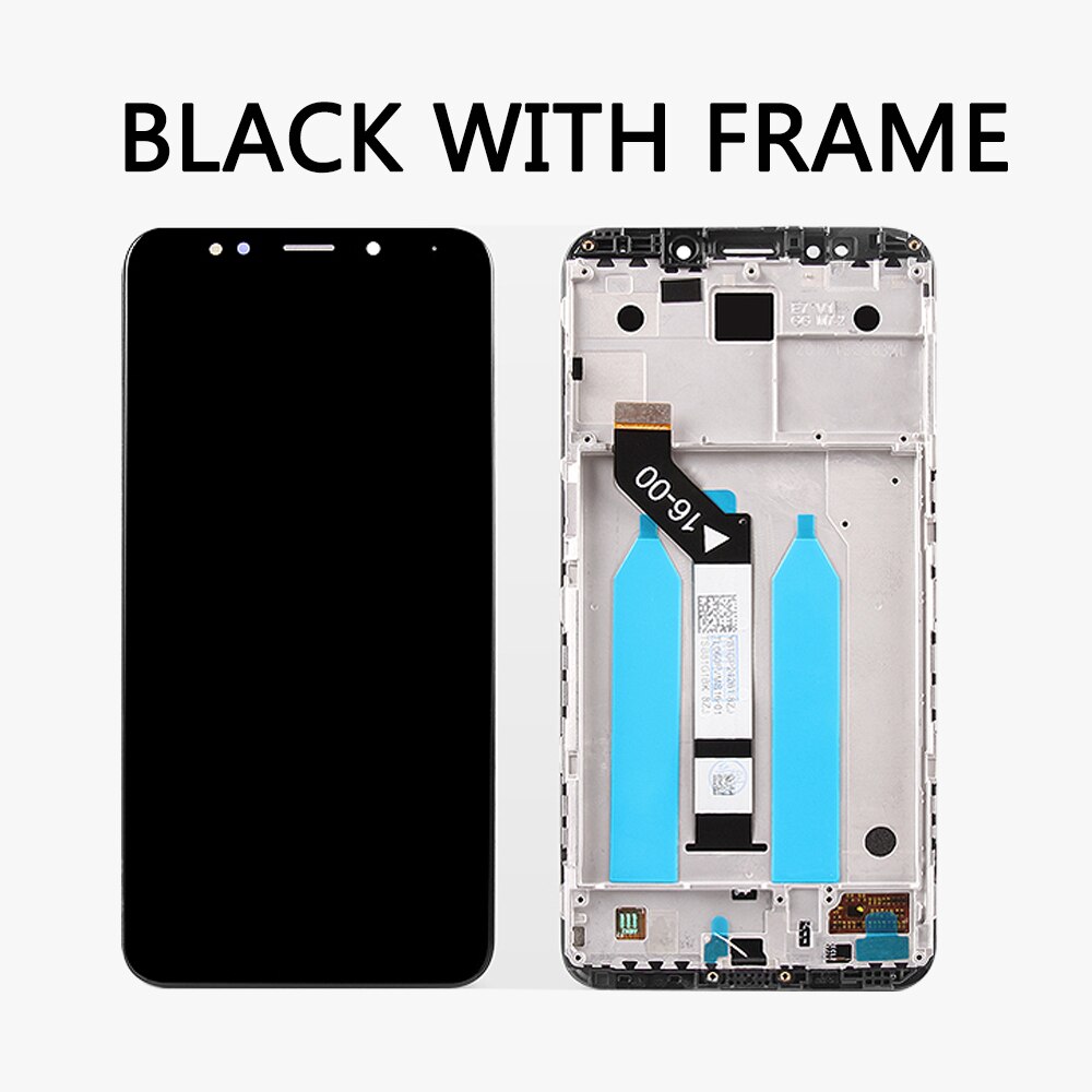 Originele 5.99 "Voor Xiaomi Redmi 5 Plus Lcd Touch Screen Met Frame Batterij Cover Digitizer Replacemt Voor Redmi 5 Plus: Black With frame