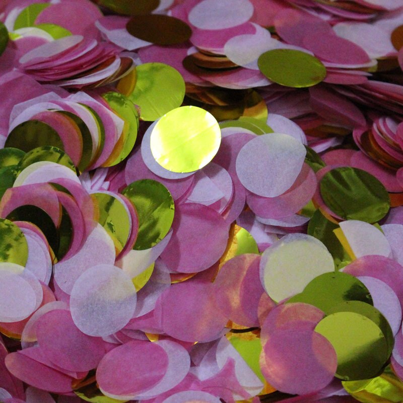 10g ballongpaljetter runda färgade papper bobo ballong genomskinlig ballongfyllning fest bröllopskonfetti pappersrester strössel