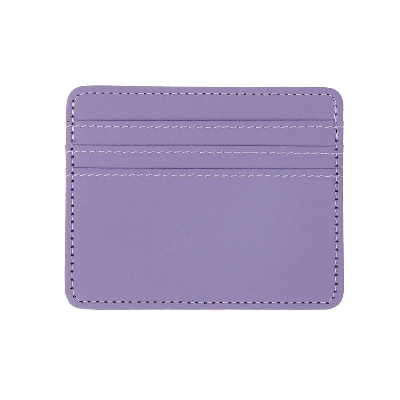 Mini Ultra-thin Leather Wallet 4 Slots Cardholder Slim Bank Credit Card Holder Men's Business Small ID Case for Women Purse: Navy Blue