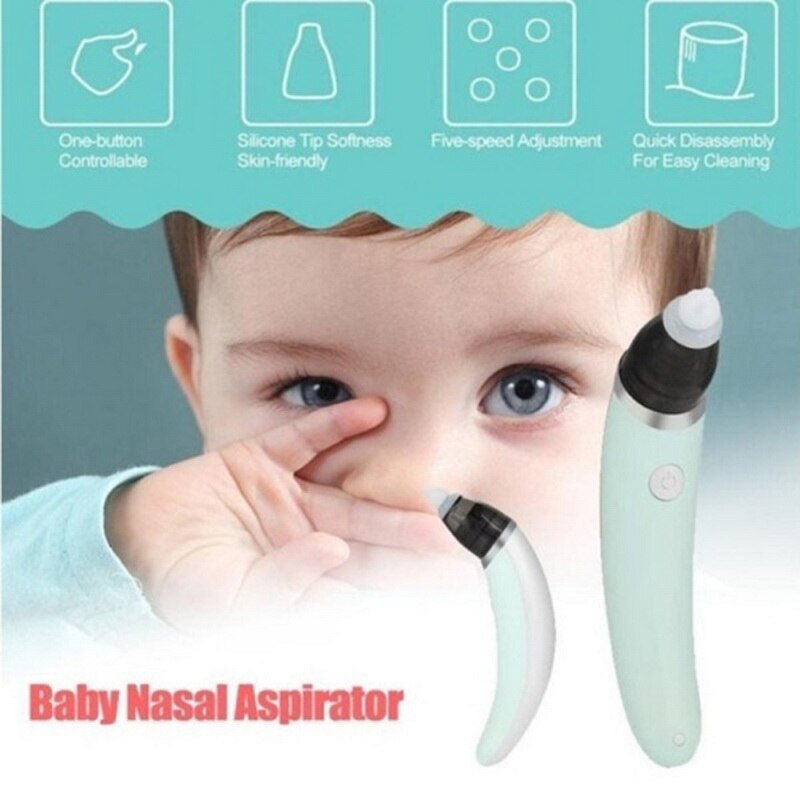 Nuovo Elettrico Sicuro Igienico Naso Sucker Cleaner Aspiratore Nasale Del Bambino di Cura Del Bambino di Punta del Naso Orale Snot Sucker Infante Appena Nato Del Bambino