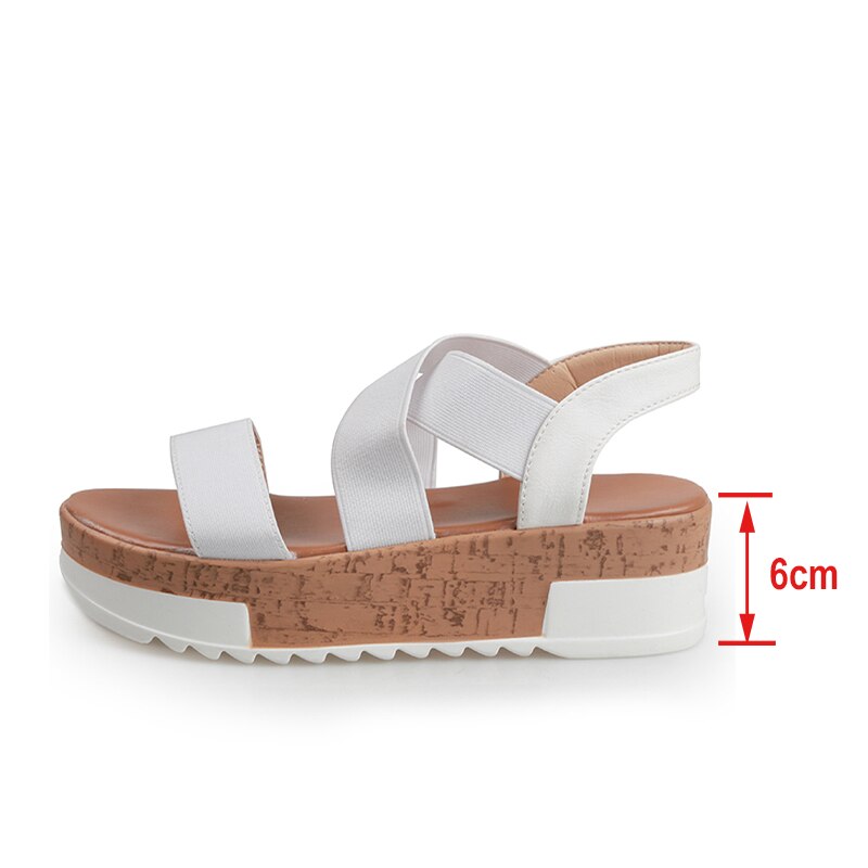 Women's Shoes Stretch Fabric Summer Sandals Ladies Platform Flats Shoes Slip On Female Beach Shoes Casual Large Size 43