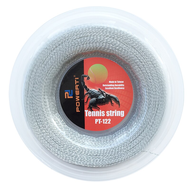Powerti 1.3mm WIRE NYLON Tennis String Durable Crimp Soft Tennis Training Racket Strings 200m Reel Control PT-122