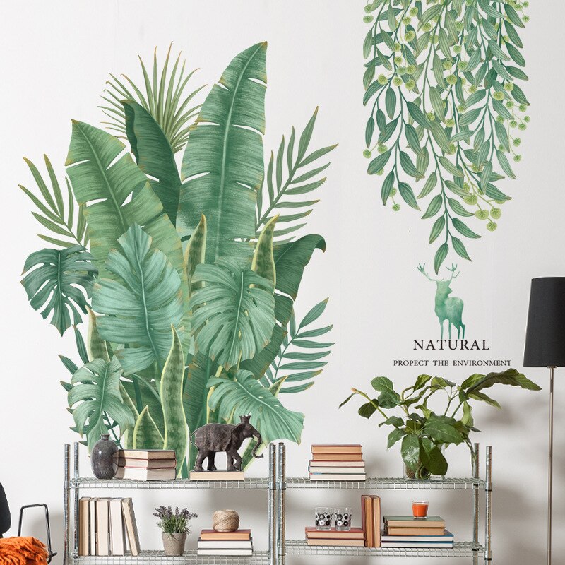 Verwijderbare Nordic Stijl Banaan Blad Muurstickers Voor Woonkamer Slaapkamer Keuken Kinderkamer Muurstickers Sofa Muurschilderingen Home Decor