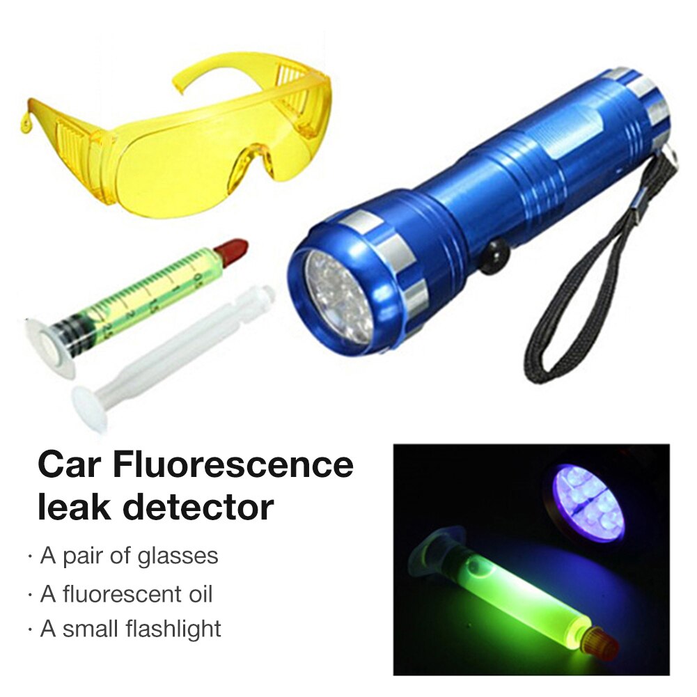 Automobile Fluorescent Leak Detection Tool Auto Air Conditioning Repair Tool R134a Refrigerant Gas A/C Leak Test Detector
