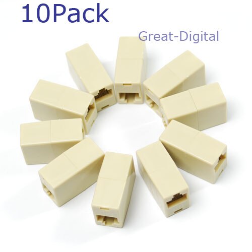 RJ45 CAT5 CAT5E Network Ethernet Connector Adapter T84D