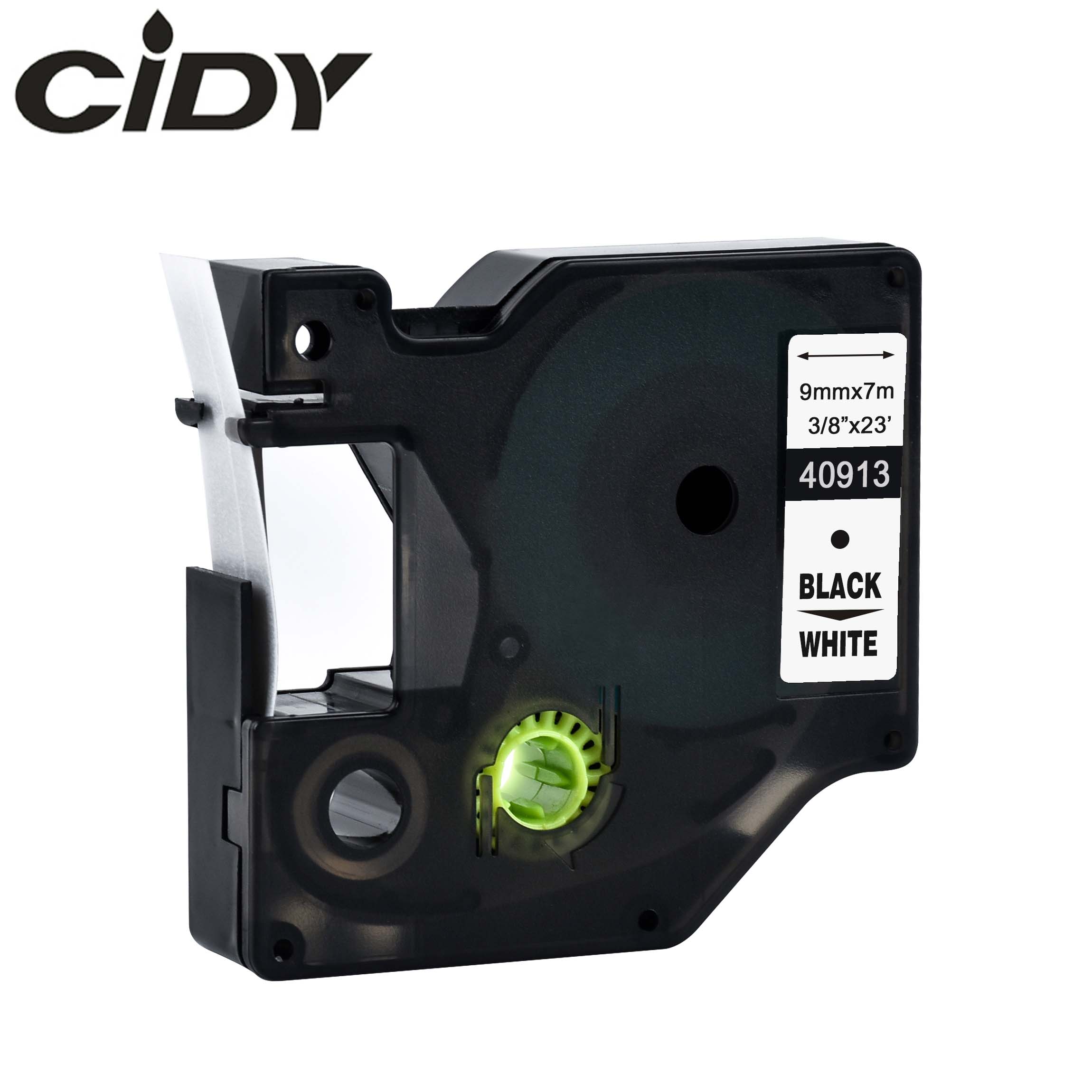 CIDY Multicolor 40913 40918 40910 9mm black on white label tape Compatible Dymo D1 manager 45013 FOR DYMO LM160 LM280 DYMO PNP: 9mm black on white