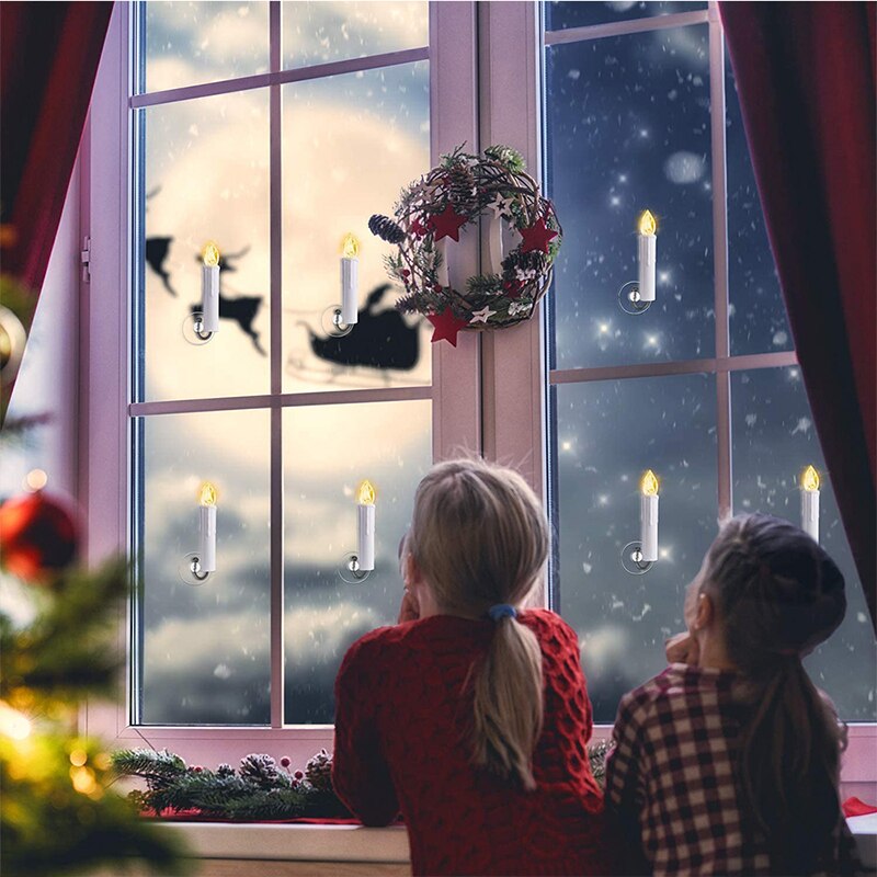 30Pcs LED Cone Candle Christmas Tree Decoration Light Wedding Party Home Flameless Remote Control Flicker Candle Led Lamp