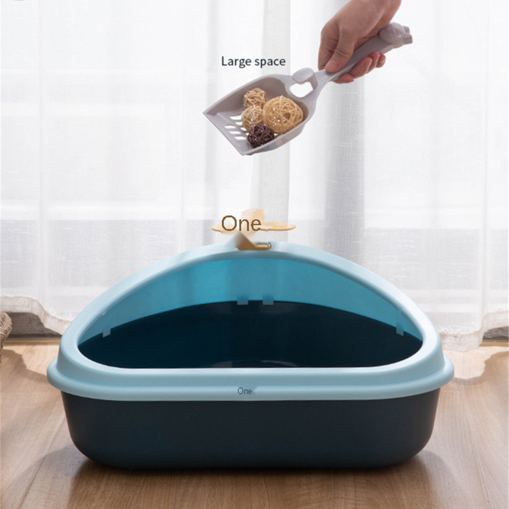 Bac à litière Semi-fermé pour chat, Anti-projection, toilette pour animaux de compagnie, bassin propre d'intérieur, bac à litière en plastique, déodorant pour chiots et chatons