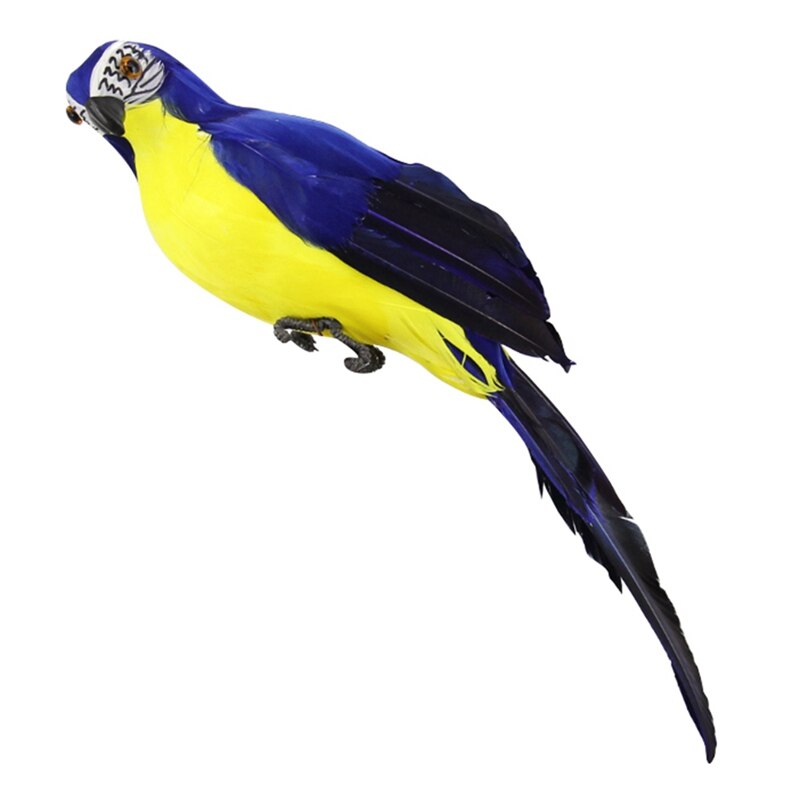 Garden Simulation Gardening Decorative Bird Garden Craftwork Decoration Parrot Emulational parrot For Show Window: Blue