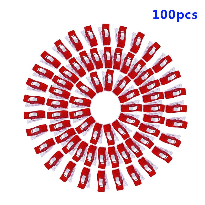 Clips en plastique multicolores pour vêtements, 33mm, 100 pièces, pour Quilting, crochet, tricot, outils, accessoires, bricolage