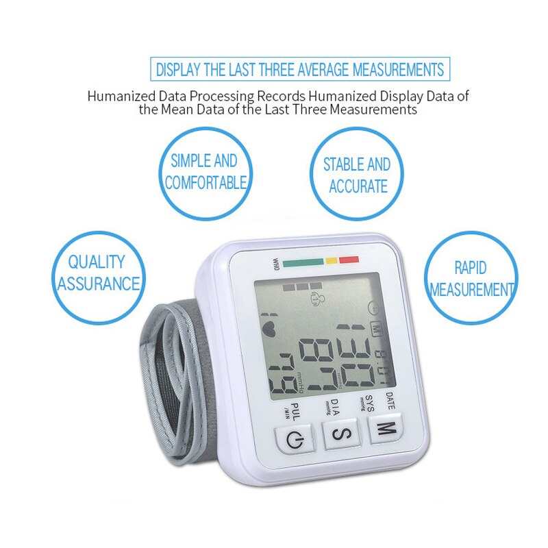 Medische Digitale Bloeddrukmeter Bloeddrukmeter Vinger Pulsoxymeter Body Thermometer Armband Bloeddrukmeter