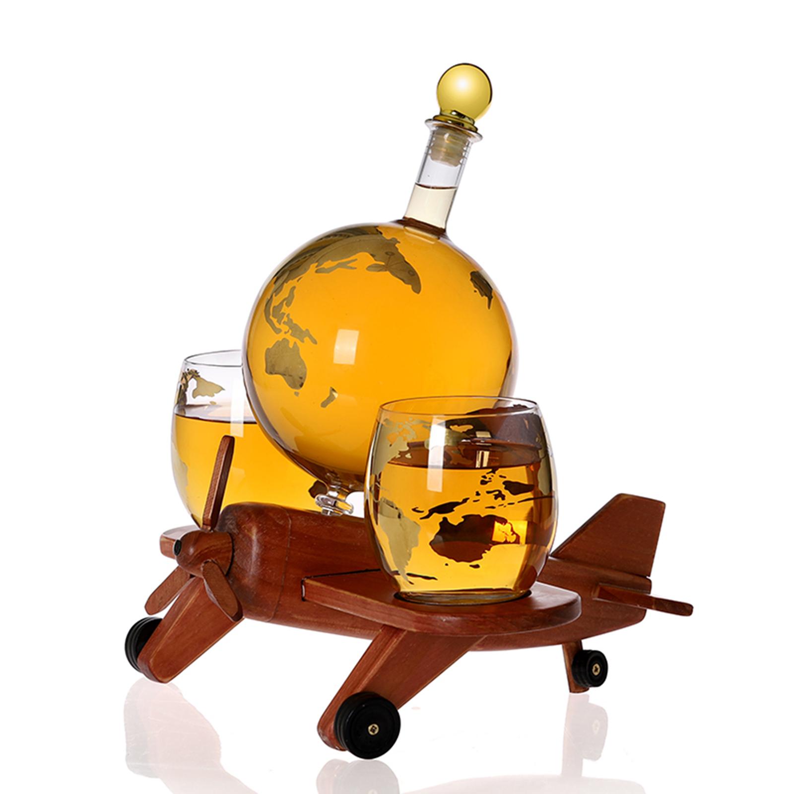 Whisky Decanter Airplane Whisky Dispenser For Liquor Bourbon Vodka Wine Glass Decanter Globe