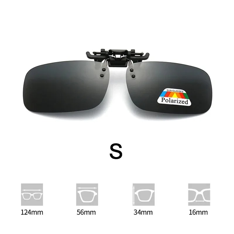 Polarized Clip Sunglasses Myopia Glasses Clip Driver Fishing Night Vision Myopia Clipon Sun Shading Eyeglasses: Blue