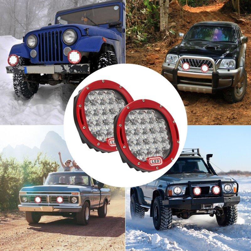 1PCS 7 Inch LED Driving Lights Spot Spotlights Round Work Offroad Lamp Round Car Off-road Vehicle Spotlight Auto Car Accessories
