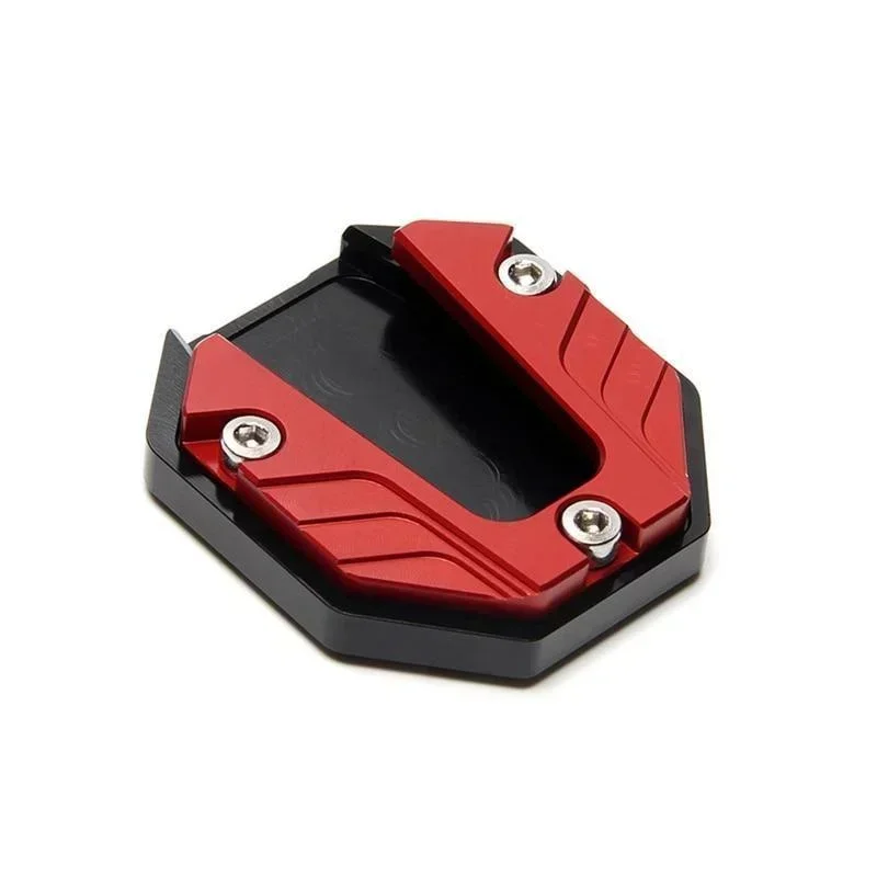 Motorfiets Parkeren Kickstand Extender Voet Zijstandaard Pad Ondersteuning Plaat Motor Accessoires: Rood