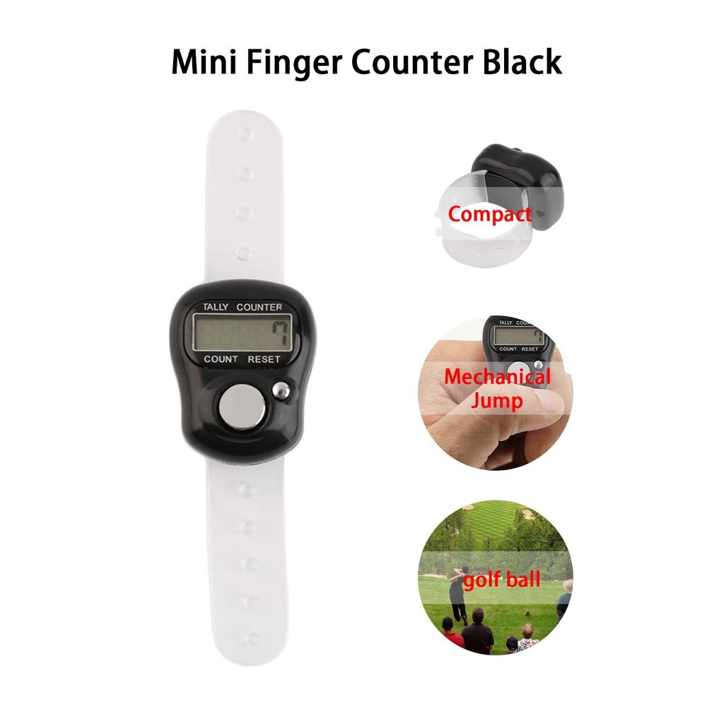 Mini draagbare 5-- cijferige lcd elektronische digitale golf sport universele vinger handbediende ringteller