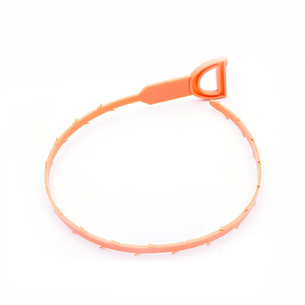 Drainage Pipe Sewer Clean Hook Pipeline Dredge Device Kitchen Toilet Orange 51cm Plastic Strip Tube Tools Hair Stoppers