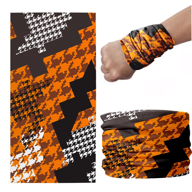 3D imprimé pied-de-poule foulard Plaid magie sport Hijab écharpe bracelet accessoire cheveux pour femme masque anti-poussière en plein air