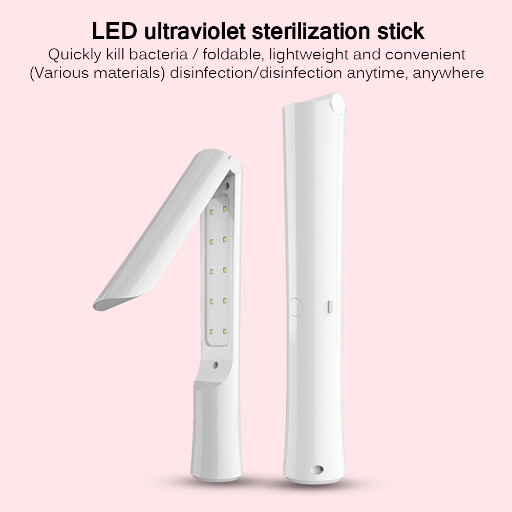 Tragbare Sterilisieren UVC Licht Keimtötende UV Lampe Zauberstab Hause Handheld Desinfektion Batterie IVC LED Sterilisator Entkeimungslampe