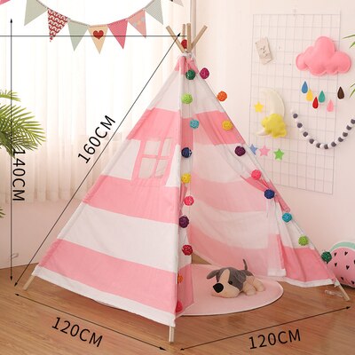 1.6M Tents Cabana Tipi Infantil Baby Kids Play Teepee Tents Castle Carpet Mats Toy Portable Kids Wigwam Play House For Children: 8