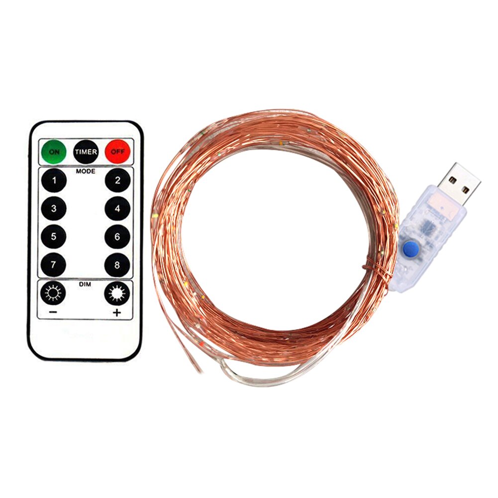 USB Firefly Bunch Lights Copper Wire 8 Modes Twinkle Lights with Remote Control DTT88: Deep Sapphire