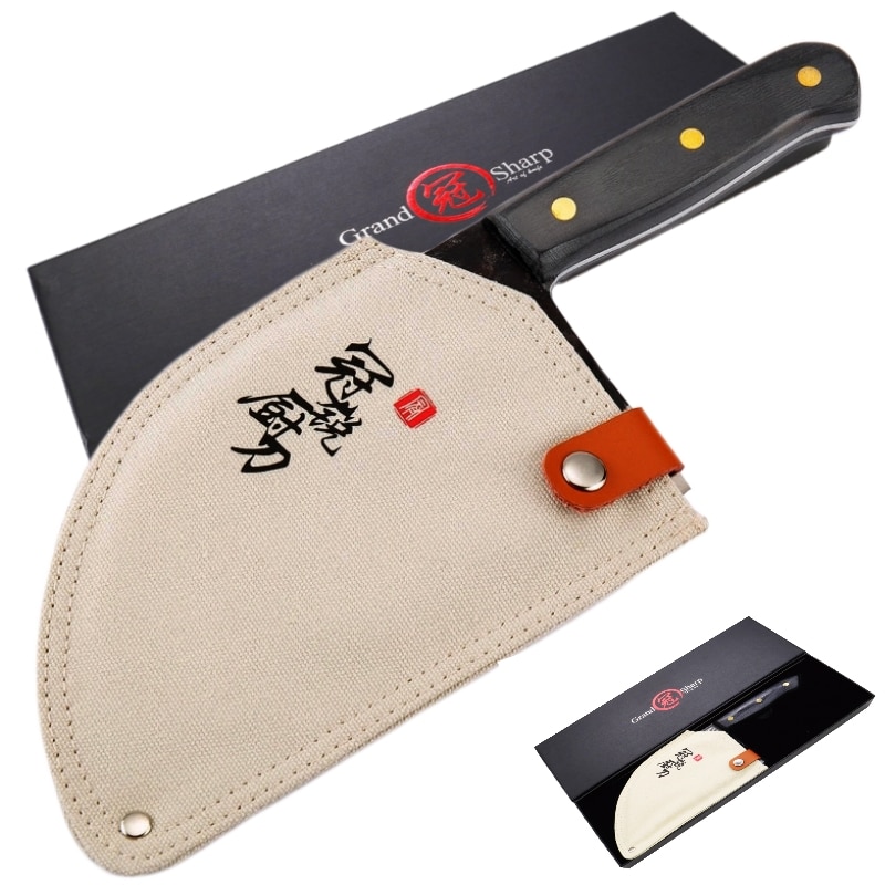 Kokkekniv håndlavet kløvekniv højkulstofbeklædt stål fuld tang køkkenknive slagter udskæring fileteringsværktøj håndsmedet