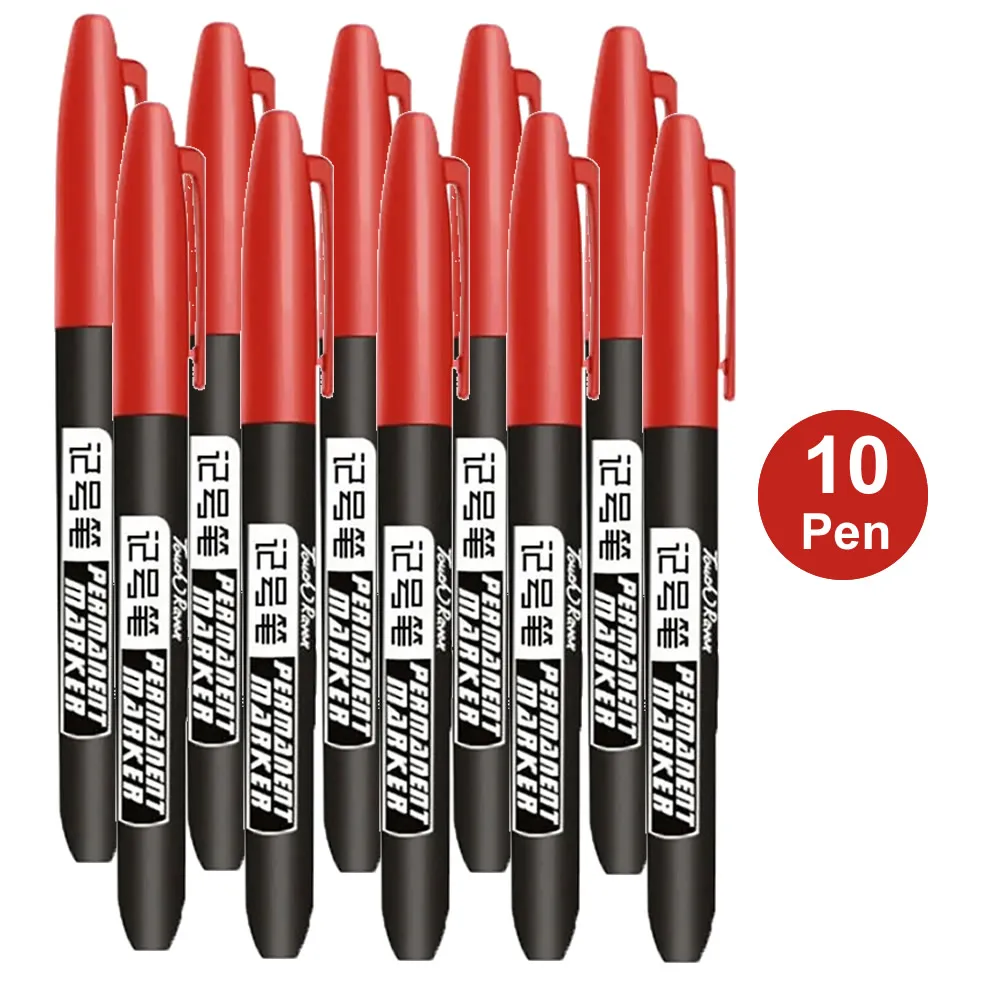 1/6/9/20PCS Permanent Marker Pen Manga Drawing Markers Black Blue Red Waterproof Ink Sketch Pens Stationery Art School Supplies: Chocolate Color