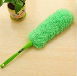 Zachte Microfiber Cleaning Duster Dust Cleaner Handvat Veer Statische Anti Magic Household Cleaning Tools: green