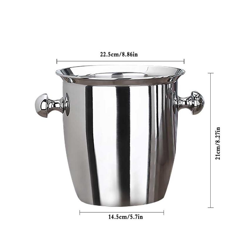 2L/3L Edelstahl Verdickt Rotwein Eis-eimer Kühler Kasten Verdickung Champagner Eimer Eis Eimer Wein Kühler für Hotel Bar