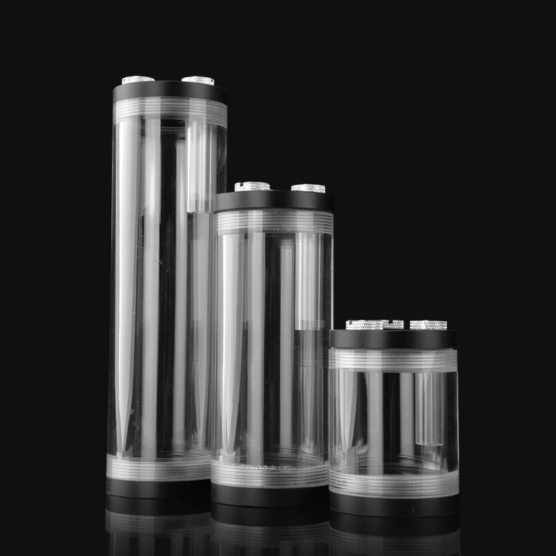 Syscooling – réservoir de refroidissement à eau POM noir, 65/130/190mm de diamètre 60mm, filetage G1/4 pour PC