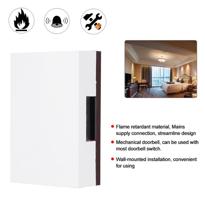 220v kablet dørklokke manuell ding dong ringeklokke for hjemmekontrollsystem for hjemmet hotell klokker puerta casa smart dørklokke