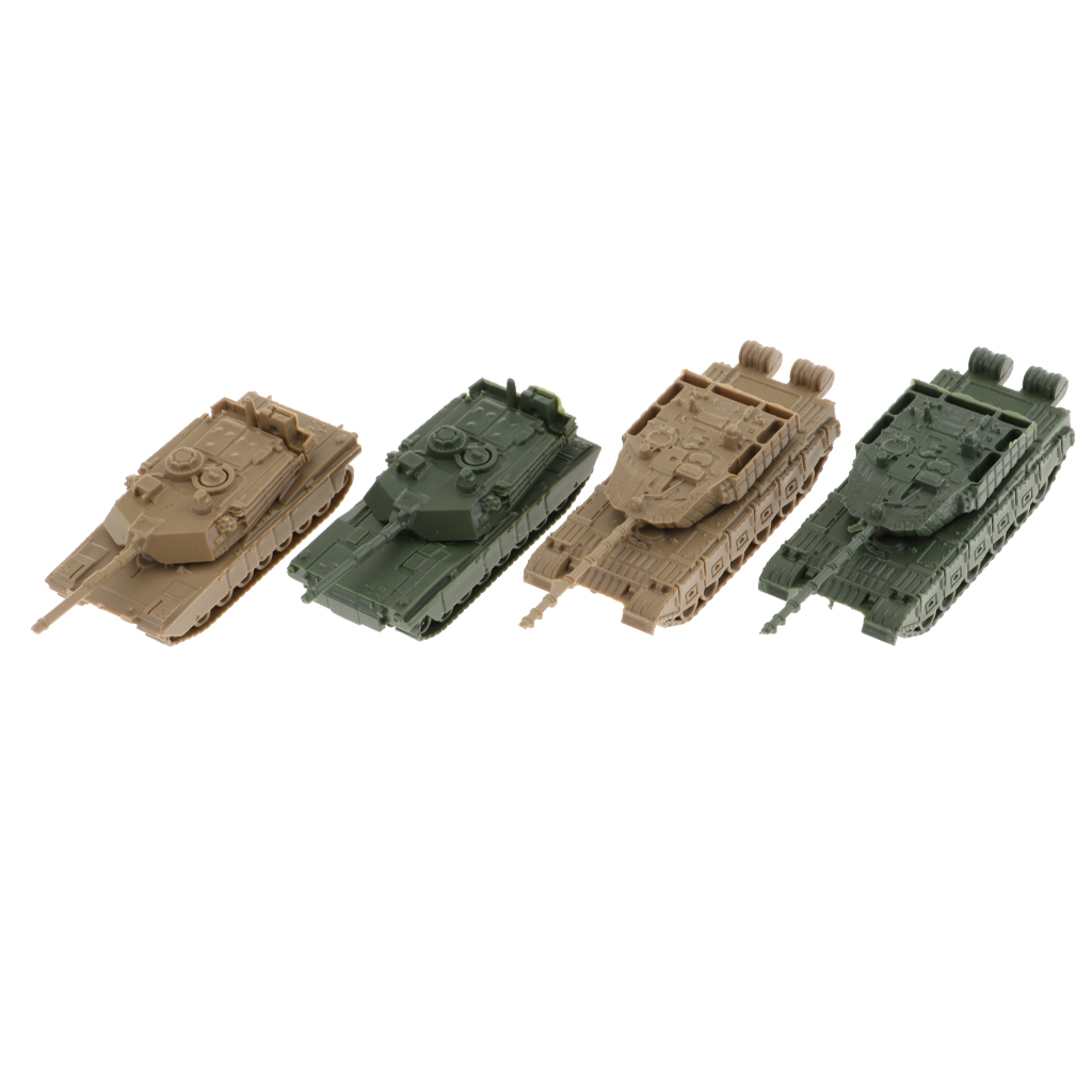 16PCS 1:144 Scale 4D Modern Tanks Model Finished Tank Model 360 Rotatable Toys for Kids Boys