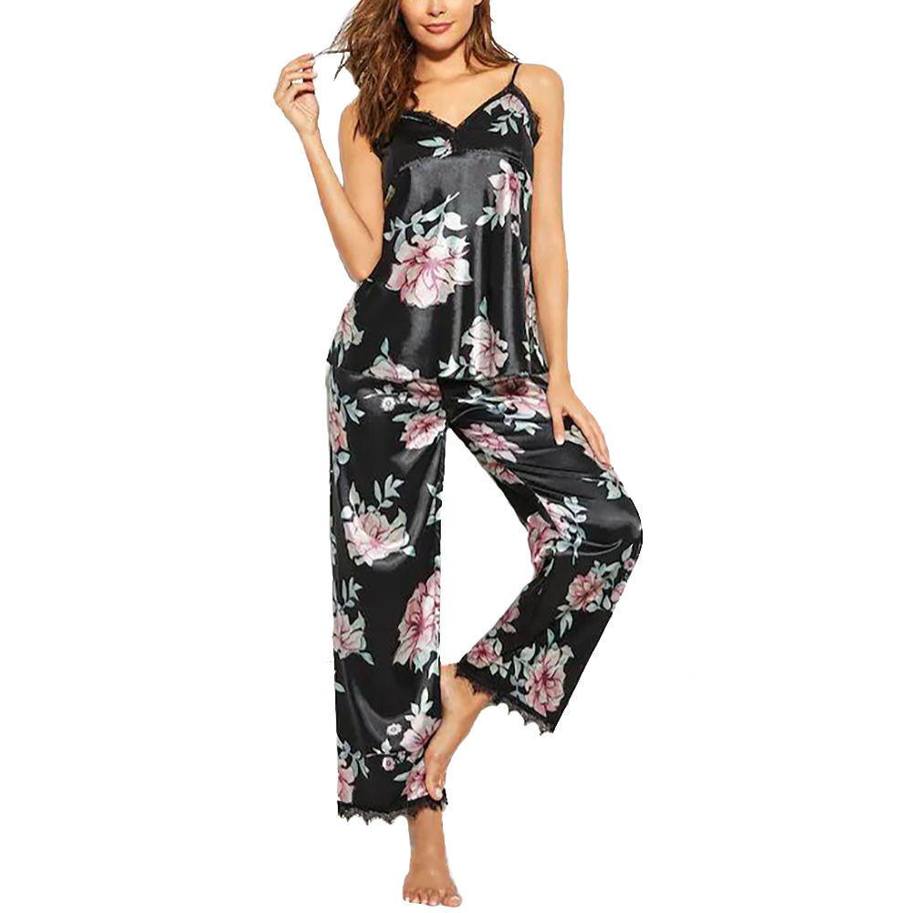 Women's Floral Pajamas Set Women's Sense Pants Pajamas Set Pajamas Pajamas Set