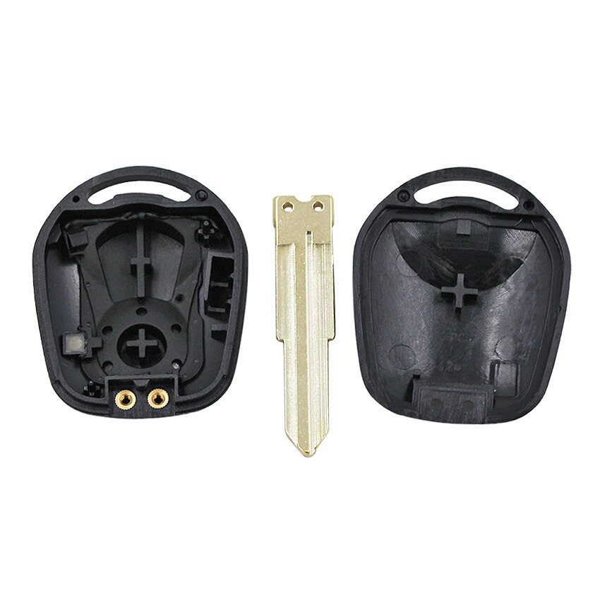 Coque de clé de voiture pliable à 2 boutons, pour SsangYong Actyon Kyron Rexton