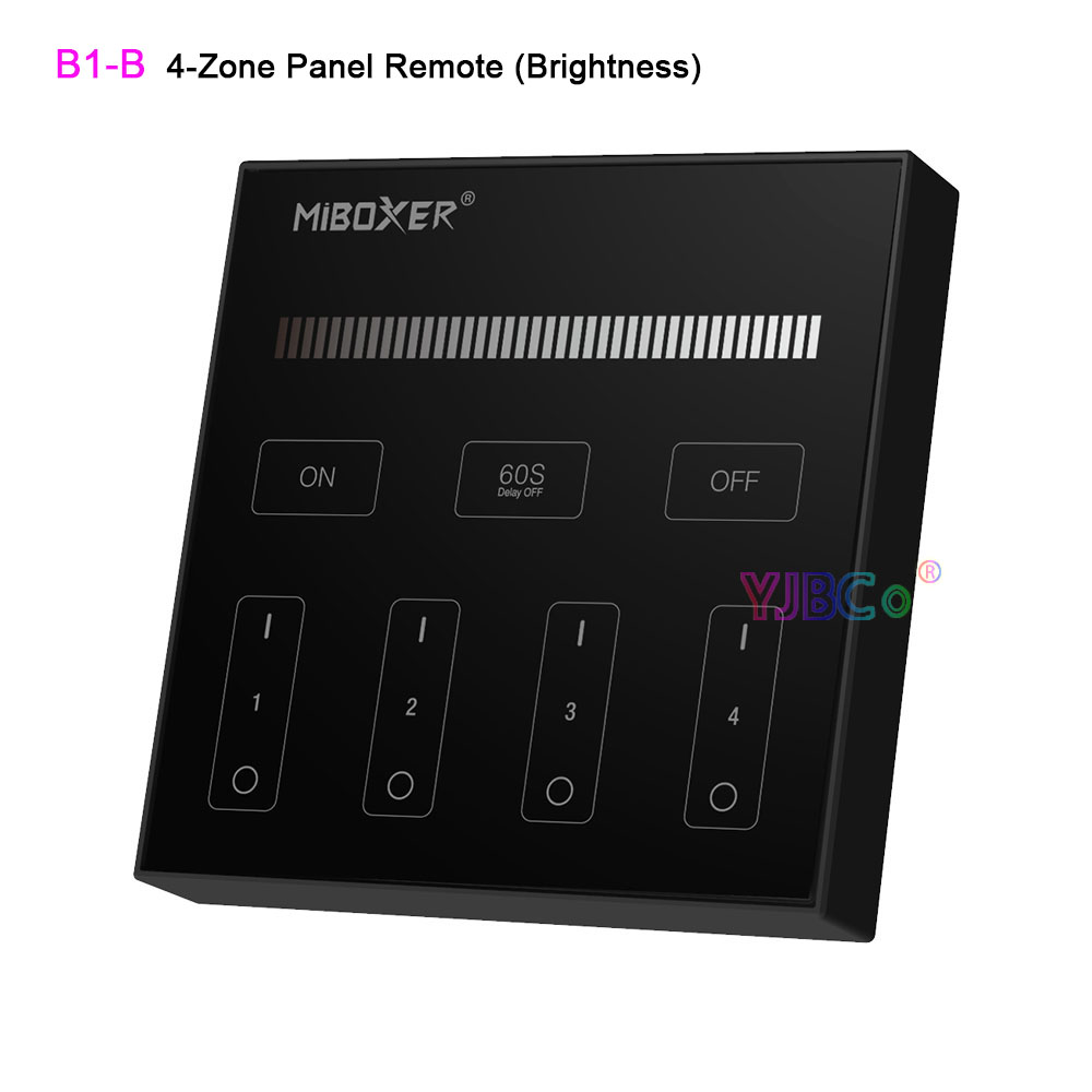 MiBoxer 2,4G Dimmpanel Fernbedienung einfarbiger Schalter schwach Helligkeitsregler K4 K1 k2 K2S K3 K3S Y1 B1 B5 U1 drücken3 drücken3-2: Silber