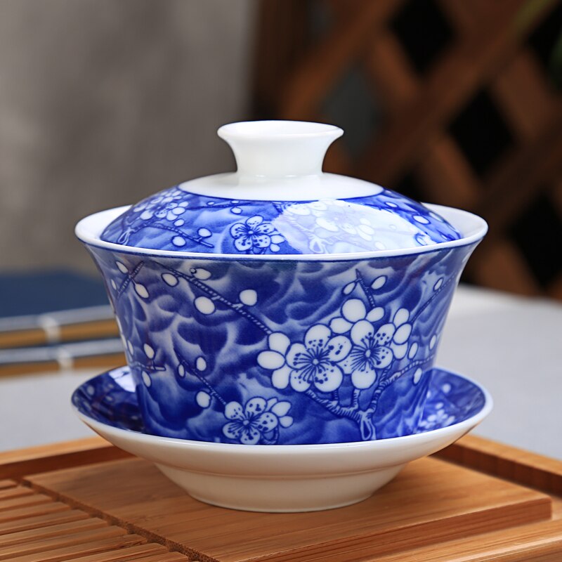Jingdezhen Gaiwan Porzellan Keramik Tee Schüssel Untertasse Abdeckung einstellen 240ml Meister Pu'er Tasse Teegeschirr Getränk Tee Terrine Container: I Stil