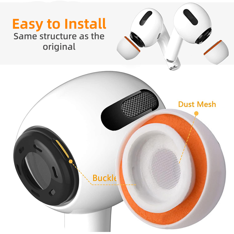 KUTOU Erinnerung Schaum-Ohrstöpsel für Airpods Profi 1. und 2. Generation, kabellose Bluetooth-Kopfhörer, Silikon-Ohrstöpsel, Pads, Abdeckungen, Kappen, Ohrpolster