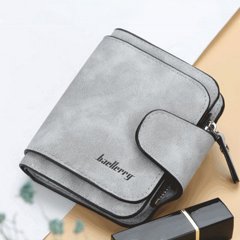 Small Female Coin Purse Short Purses Lady Letter Snap Zipper Card Holder Clutch Wallets Solid Vintage Matte Women Wallet: StyleA-6