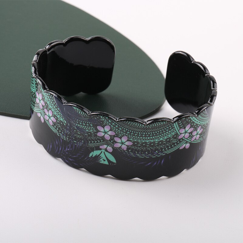 Bracelet manchette imprimé papillon et fleurs pour femmes et filles, Vintage, fête d'anniversaire, meilleur de noël,: nyn139-8