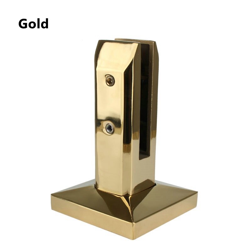304 rustfrit stål guld stort glas klemme hvide glasstifter post balustrade trapper gelænder pool altanhegn glasholder: Guld
