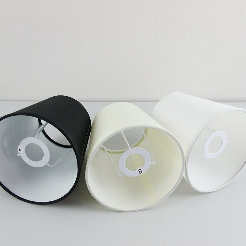 2 stk moderne hvid, sort farve plast lampeskærm dæksler, pvc lampeskærme , e14 hul 3cm