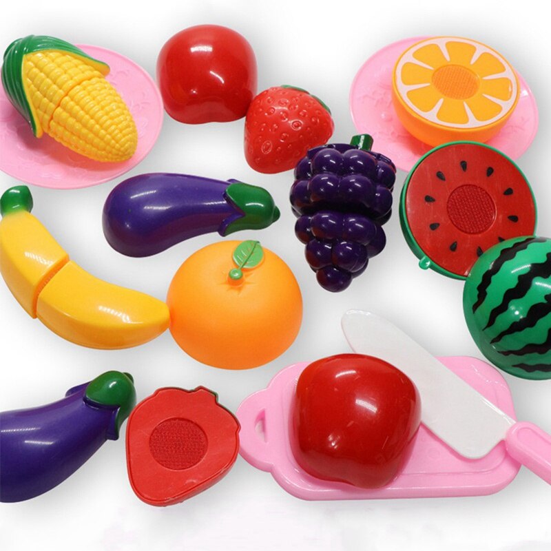 1 Set Kids Supermarkt Winkelen Boodschappen Kar Speelgoed Voor Meisjes Keuken Speelhuis Simulatie Vruchten Pretend Baby Speelgoed