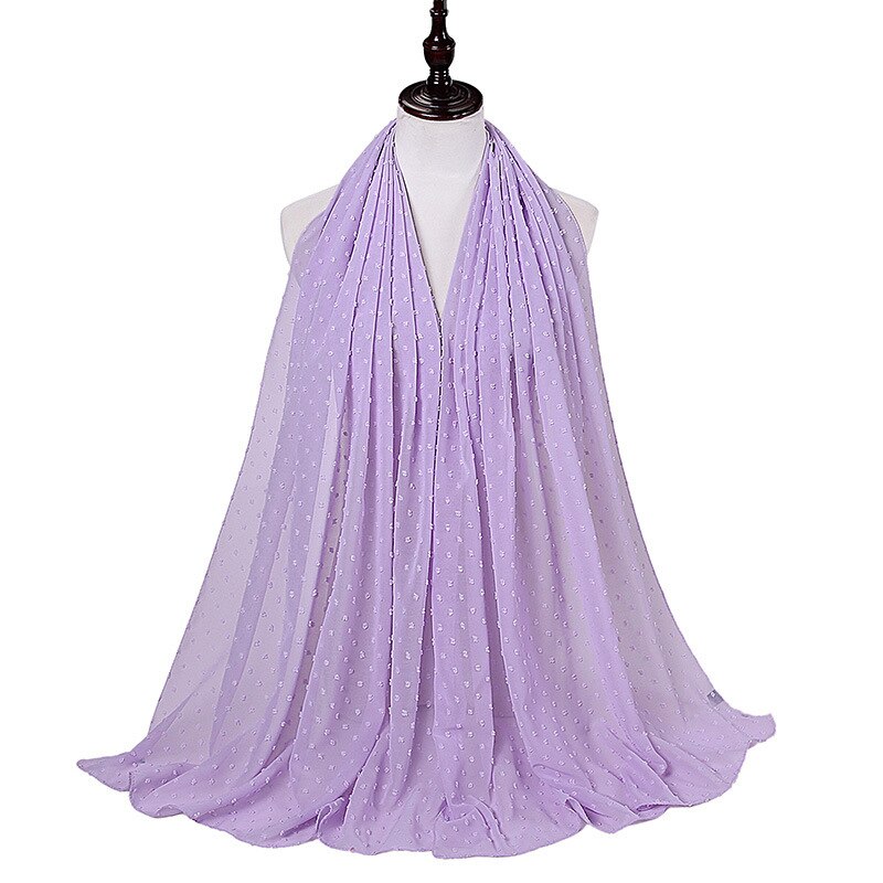 Foulard en mousseline de soie 72x175CM, couleur Pure, malaisie, indonésie, perles, couvre-tête: 22