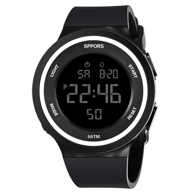 Leuchtende Uhren Herren Elektronische Uhr Militäruhren Wasserdicht Schwimmen Outdoor Sport Armbanduhr Silikon Stunden Uhren
