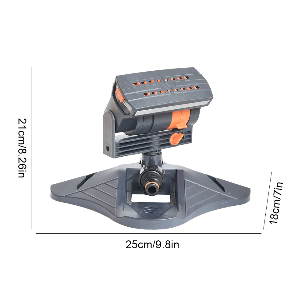 Large Coverage Lawn Sprinkler Adjustable Irrigation Watering System 16 Holes Rotating Lawn Sprinkler for Outdoor Yard Garden: WHITE